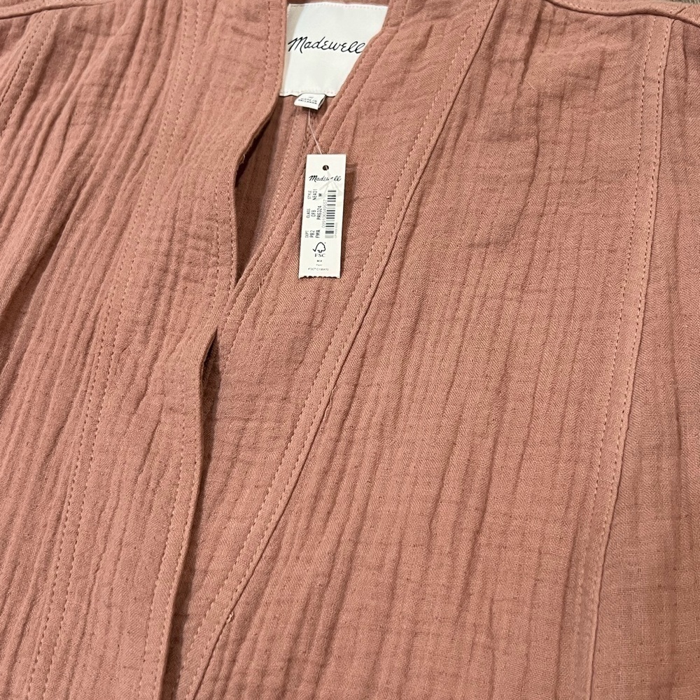 NWT Madewell Medium Lightspun Robe Jacket Lightweight Oversized Cotton Coat - Picture 8 of 10